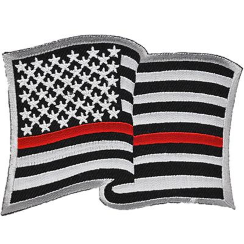 PM3965 Patch - Fire, Red Line, Wavy - 3.5 in.