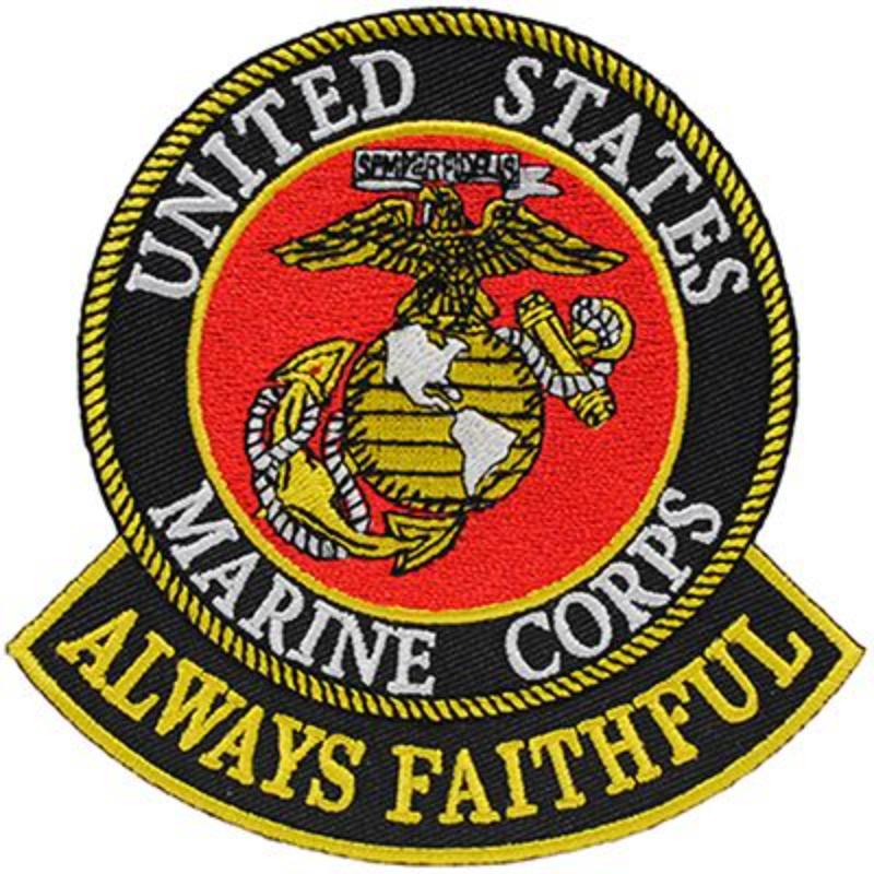 PM5398 Patch - USMC Logo, Always Faithful - 3.63 in.