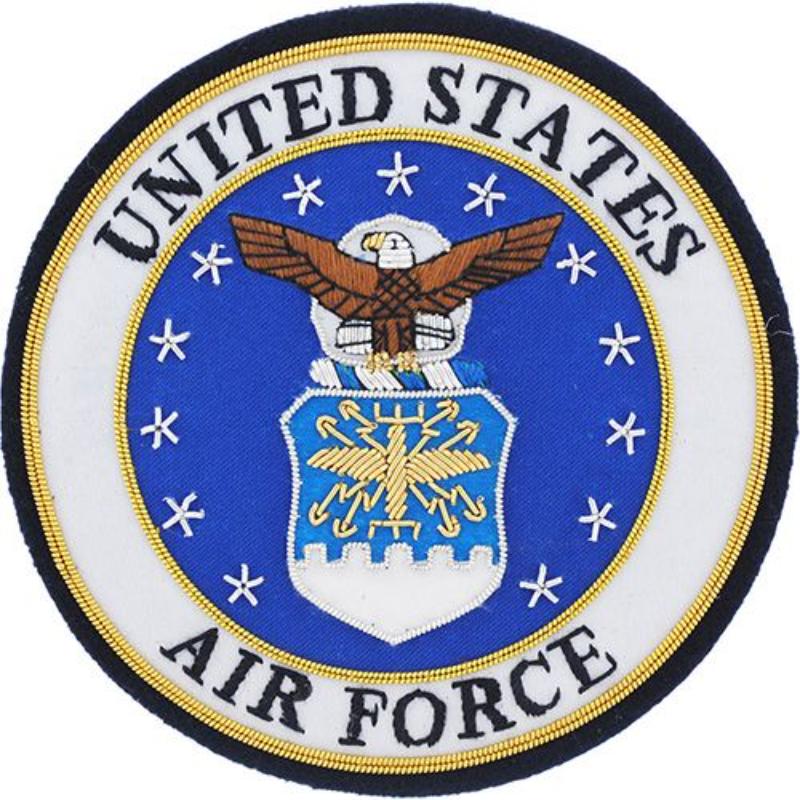 PM7510 Patch - USAF Emblem, Gold Bullion - Large - 4 in.
