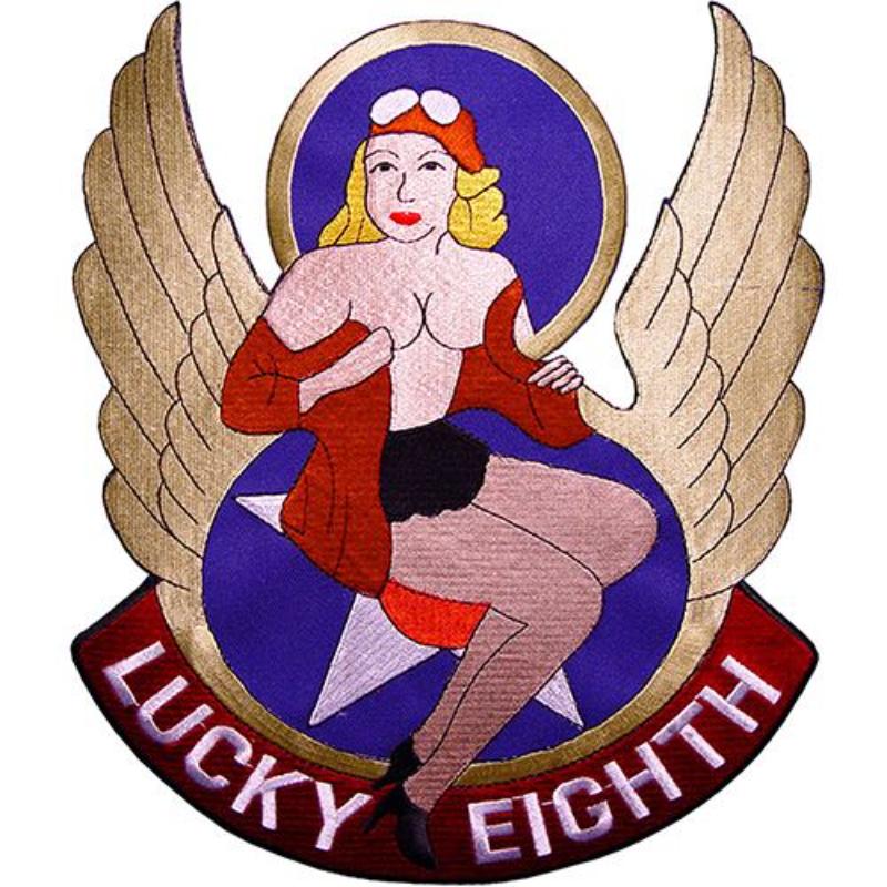 PM9155 Patch - Nose Art, Lucky Eight - 9.75 in.