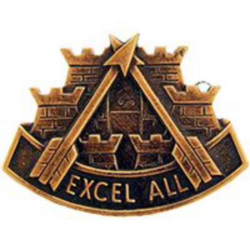 P12009 Pin - Army, Engineers Excel All - 1 in.