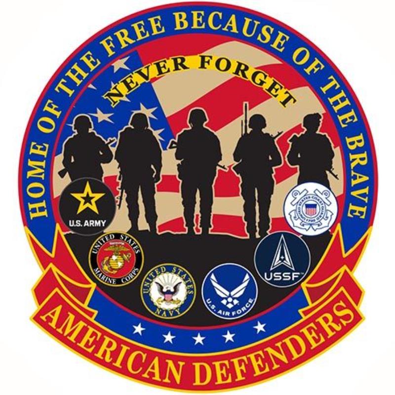 PM9184 Patch - American Defenders - Extra Large - 12.5 in.
