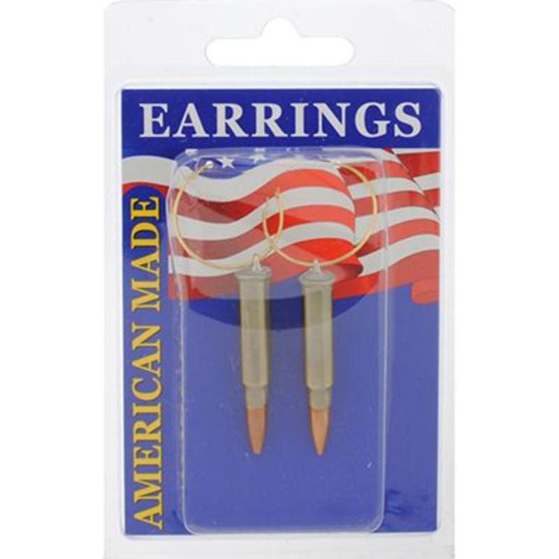 Picture of Eagle Emblems ER9601 Earrings - Bullet&#44; 17Cal - Nickel