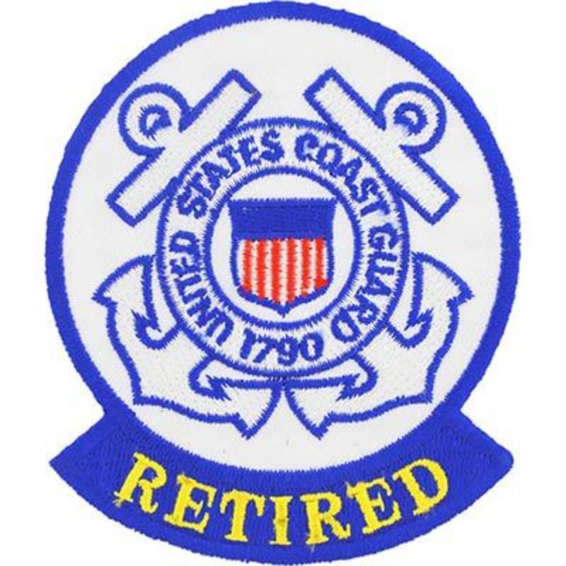 PM0962 Patch - United States Coast Guard, Logo, Retired - 3.63 in.