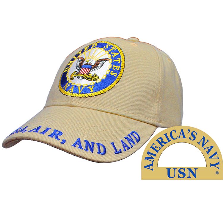 CP00218 Cap - USN Logo - Khaki