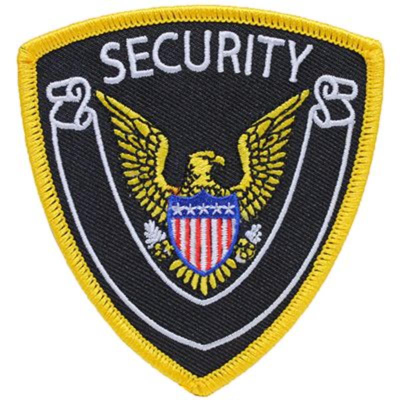 PM4094 Patch - Security Shield & Eagle - White & Black - 3.5 in.