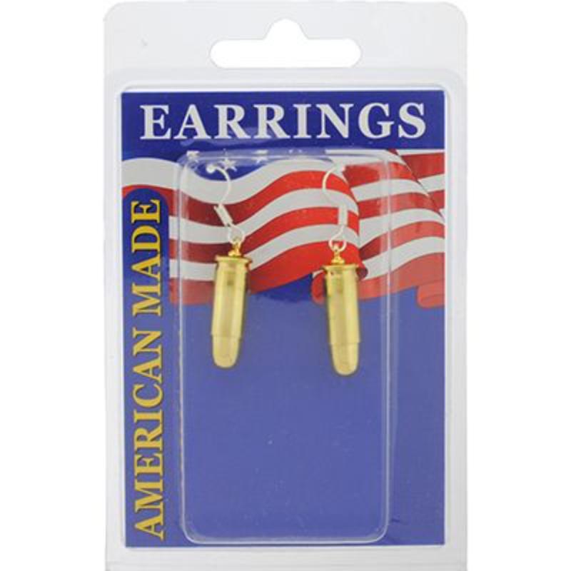 Picture of Eagle Emblems ER9645 Earrings - Bullet&#44; 25Cal - Brass