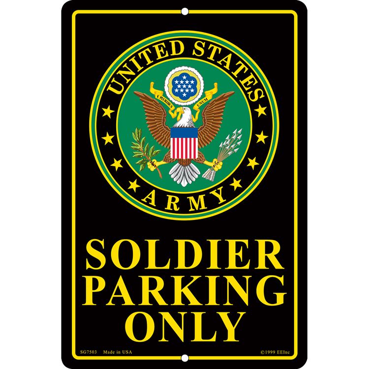 SG7503 Sign - U.S.Army, Parking - 8 x 12 in.