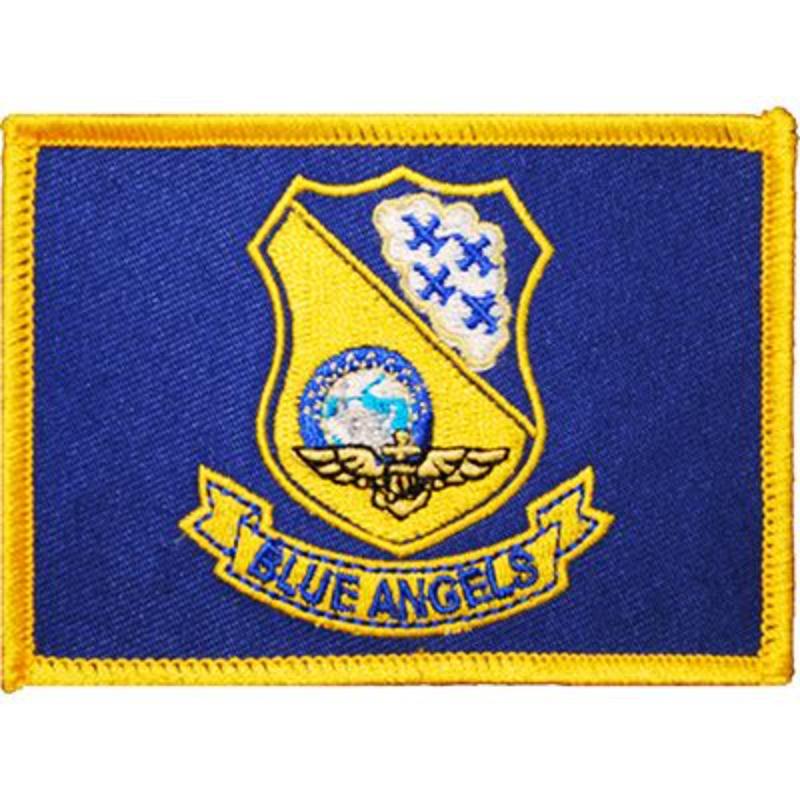 PM3821 Patch - USN, Blue Angels, Flag - 3.5 x 2.5 in.