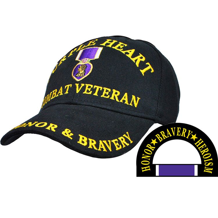 CP00601 Cap - Purple Heart, Combat Veteran