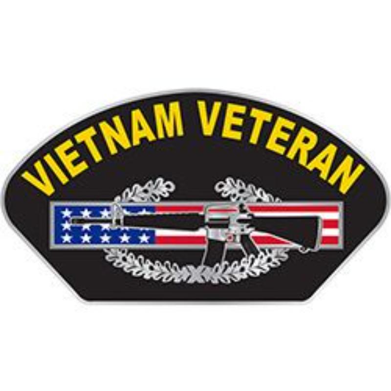 P12248 Pin - Vietnam, Veteran, Cib - 1.25 in.