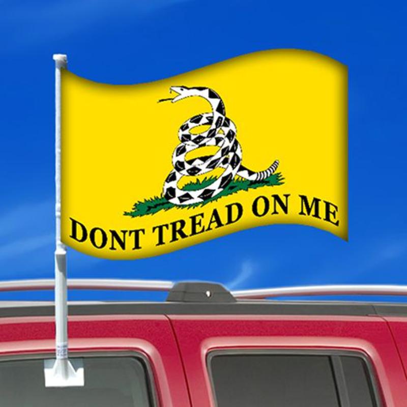 F9723 Flag - Car, Dont Tread on Me - 12 x 18 in.