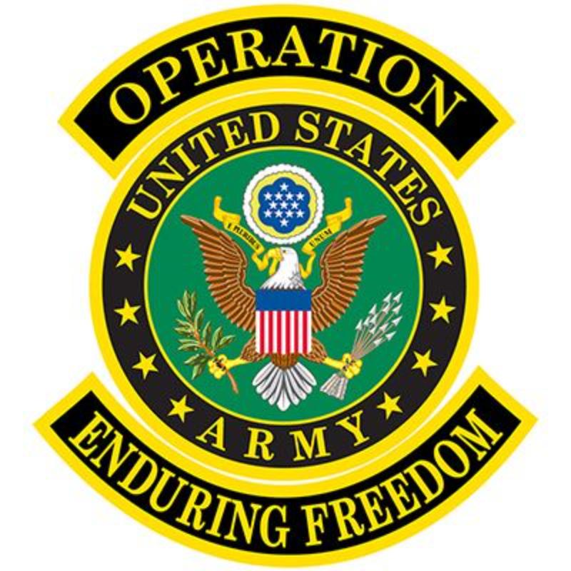 PM1170 Patch - Enduring Freedom Army - 3 Piece - 4.38 in.