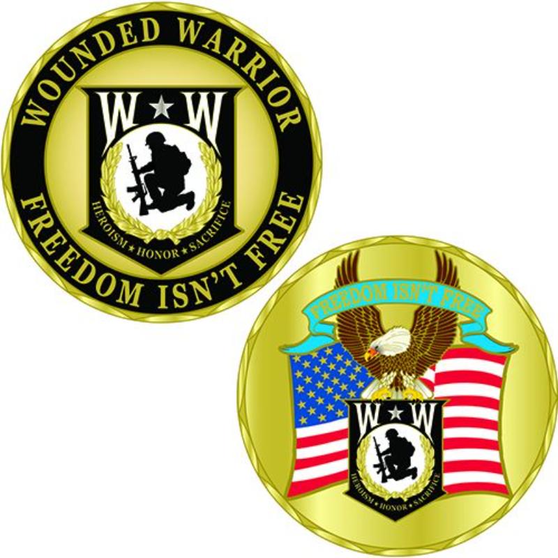 Picture of Eagle Emblems CH0127 Challenge Coin - Wounded - Warrior Eagle - 1.63 in.