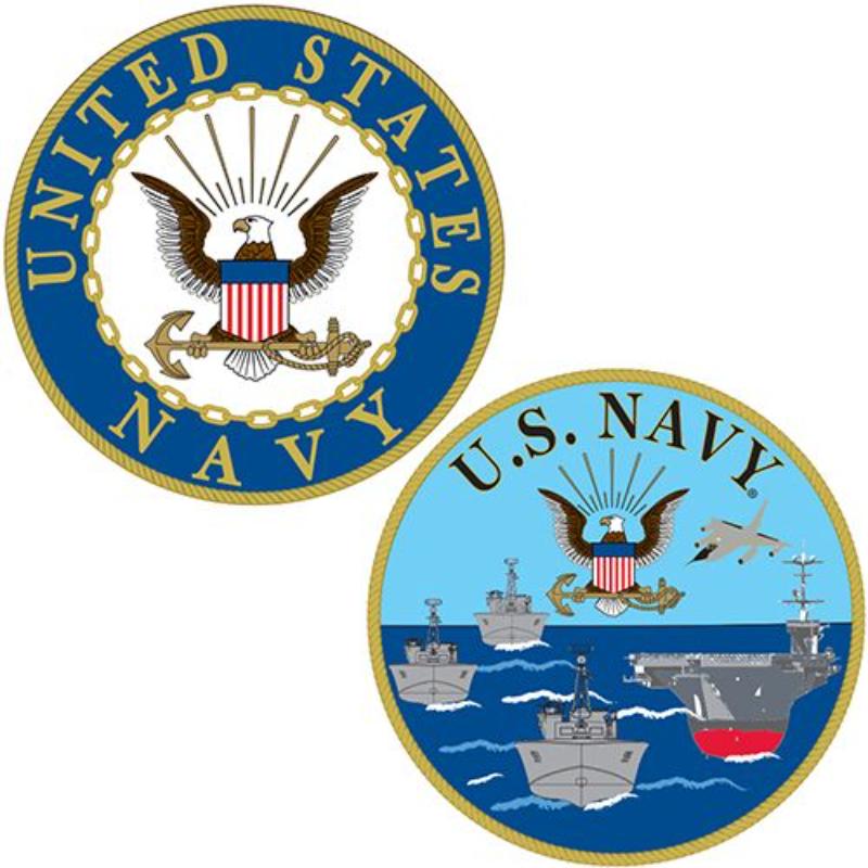 CH1331 Challenge Coin - USN Logo - Ships - 1.75 in.