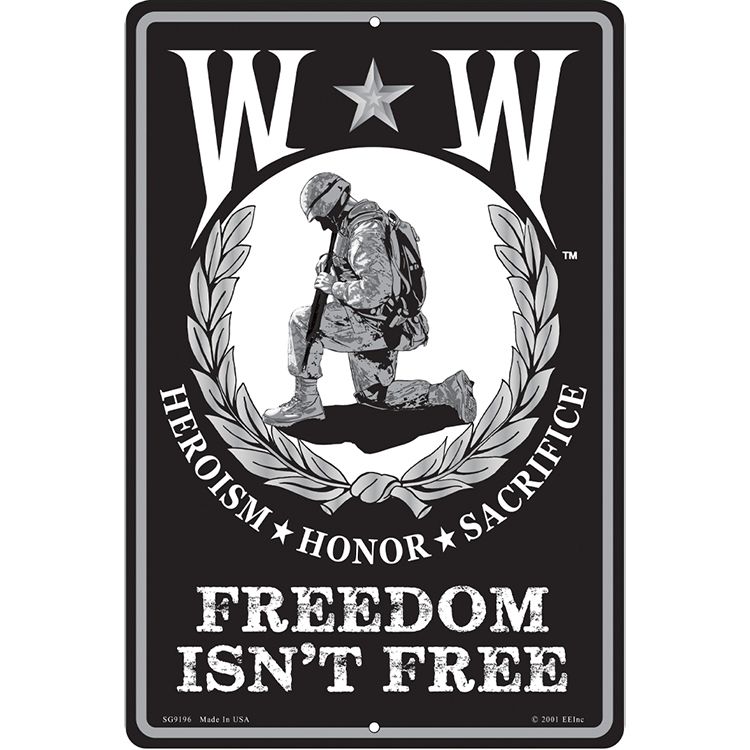 SG9196 Sign - Wounded Warrior - 12 x 18 in.