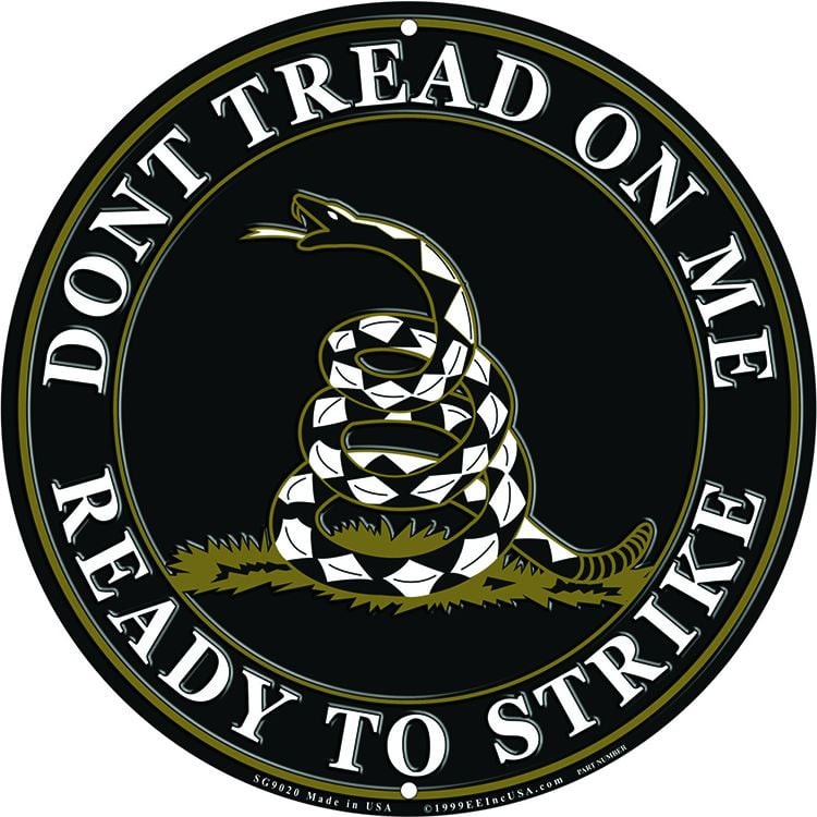 SG9020 Sign - Dont Tread on Me, Black - 12 in.