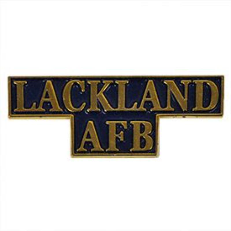 P15411 Pin - USAF, Script Lackland Air Force Base - 1.25 in.