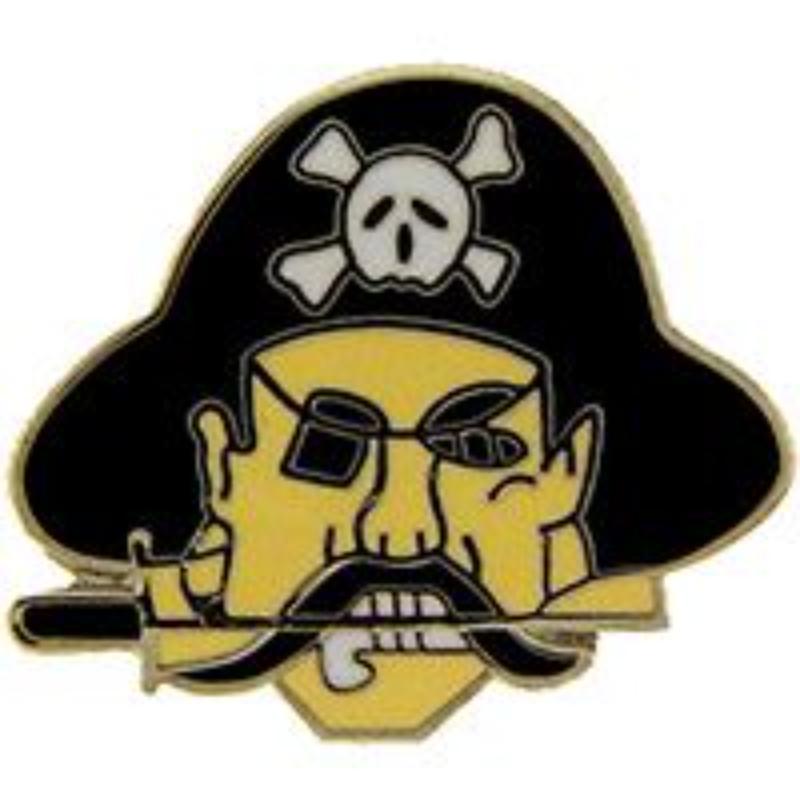 Mini Pirate Pin - Head Design - 0.63 in. - Durable Material - Military Theme