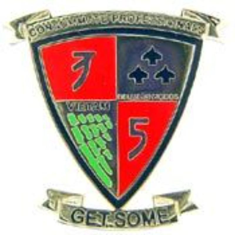P15874 Pin - USMC, 3 & 5, Marines - 1 in.