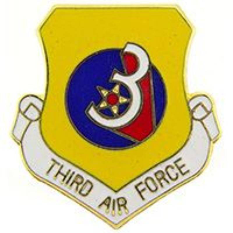 P15951 Pin - USAF, 3rd, Shield - 1 in.