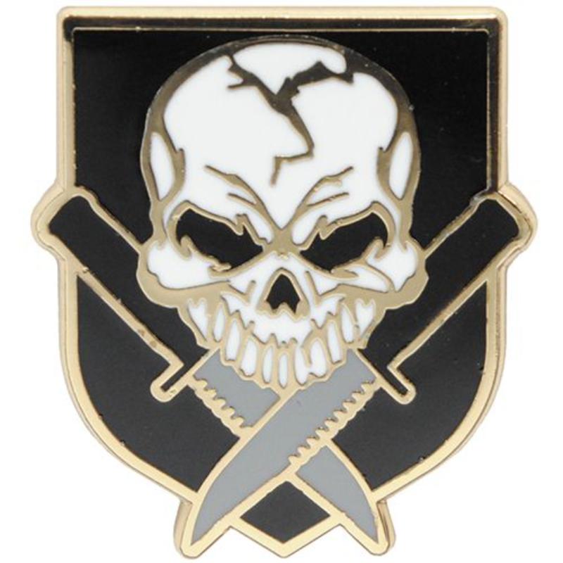 P15983 Pin - Skull & Shield, Camo - 1 in.