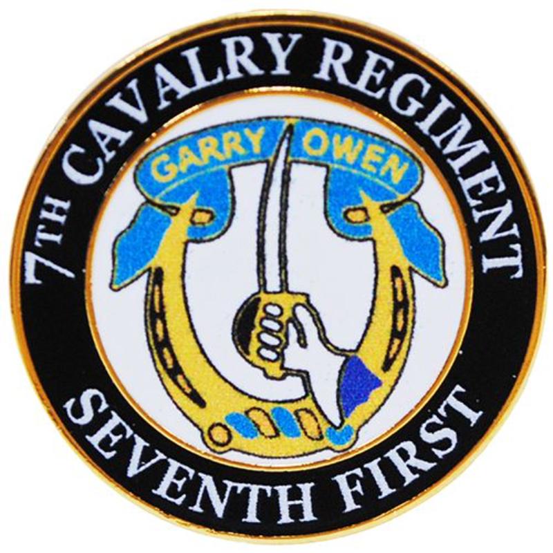 P15991 Pin - Army, 7th Cavalry Reg - Garry Owen - 1 in.