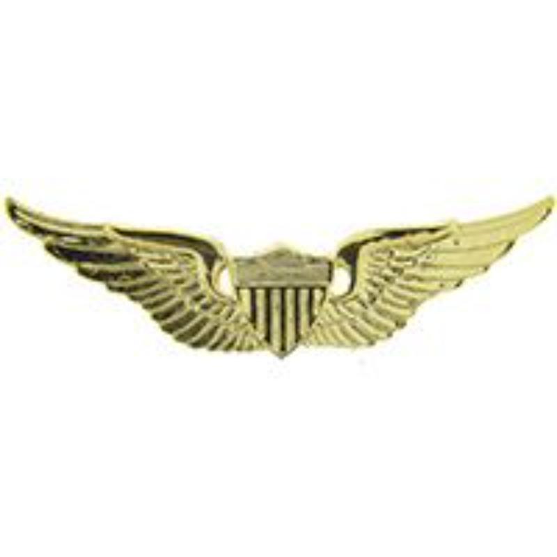 P16013 Wing Pin - Army, Aviator, Basic - Gold - 2.56 in.