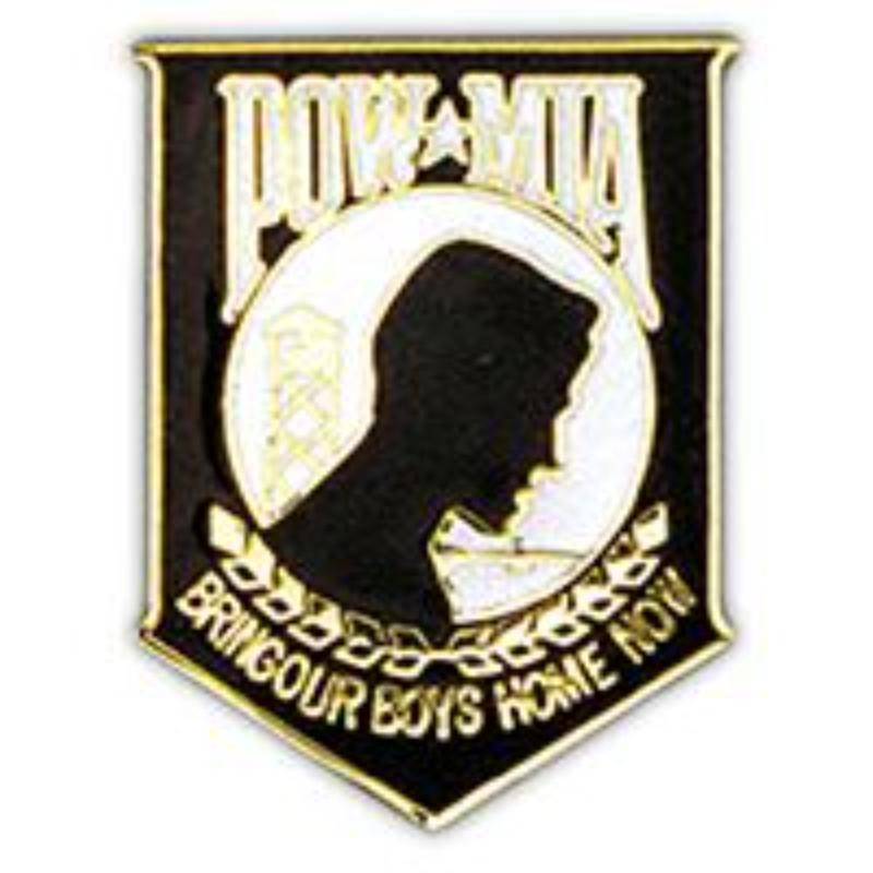POW/MIA Pin - Black - 1.5 in. - Durable Military Tribute