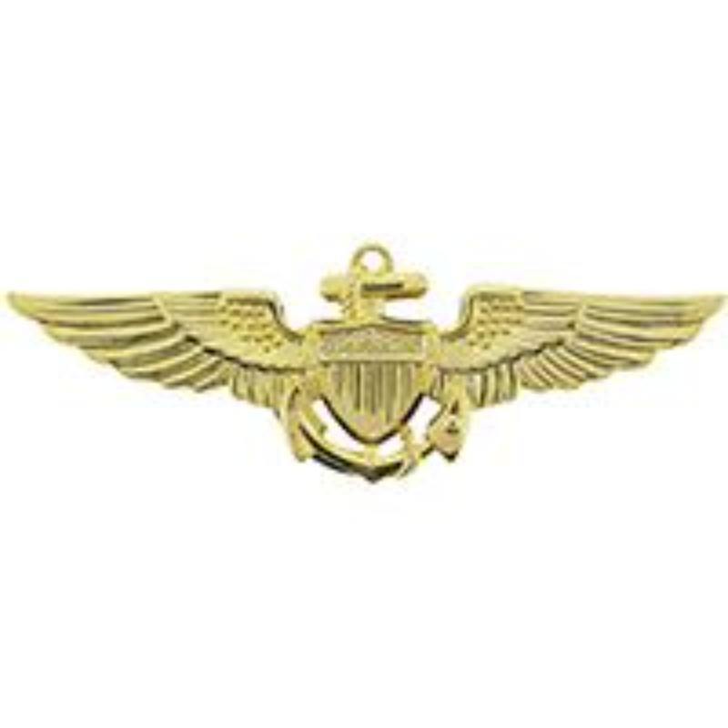 USN & USMC Aviator Wing Pin - Large - 2.75 in. - Durable Design