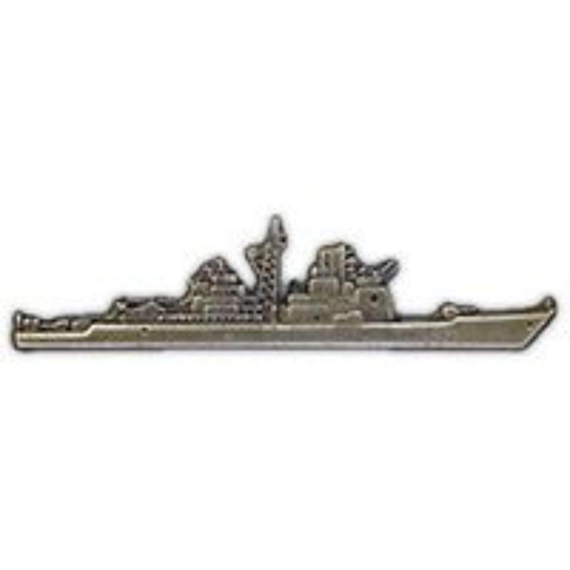 USS Aegis Ship Pin - Navy Blue - 2.44 in. - Durable Military Design