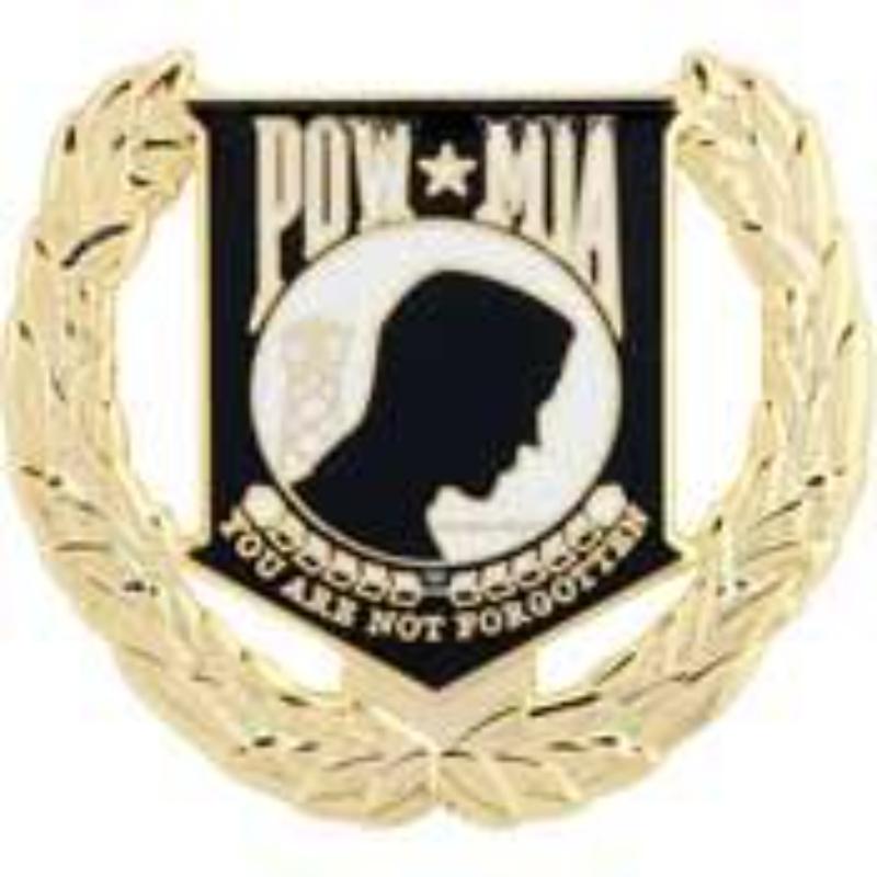 P16210 Pin - Pow Mia Wreath - 1.5 in.