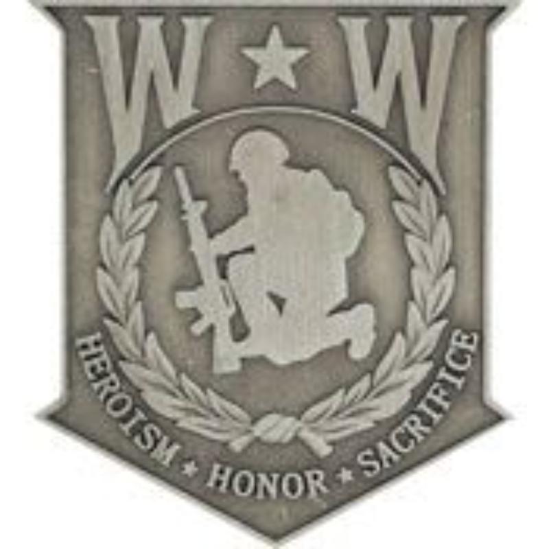 P16227 Pin - Wounded Warrior - Honor Shield, Pewter - 1.5 in.