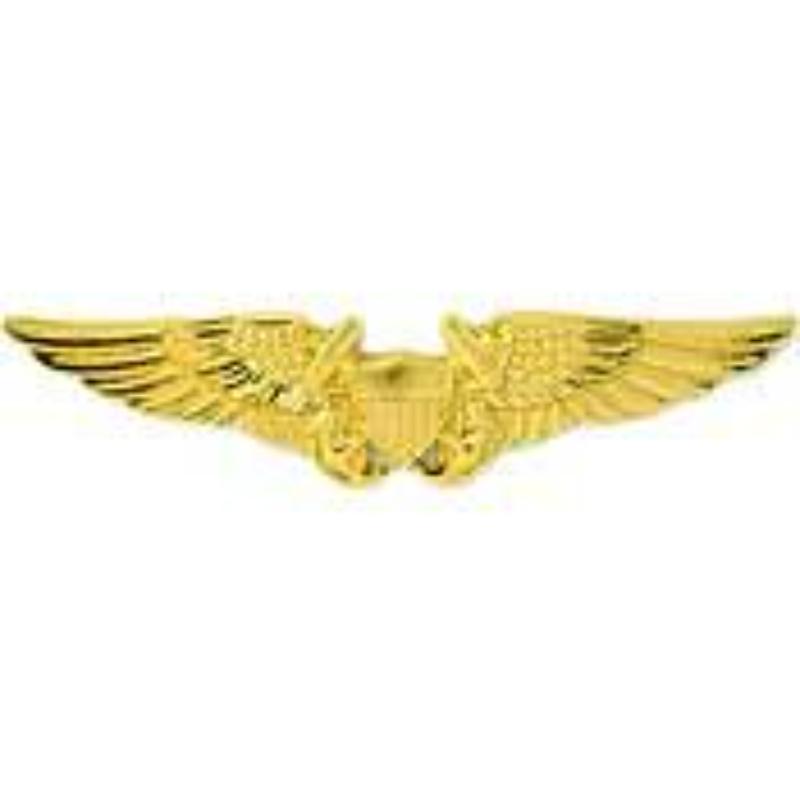 P16557 Wing Pin - USN, Flight Officer Gold - 1.5 in.