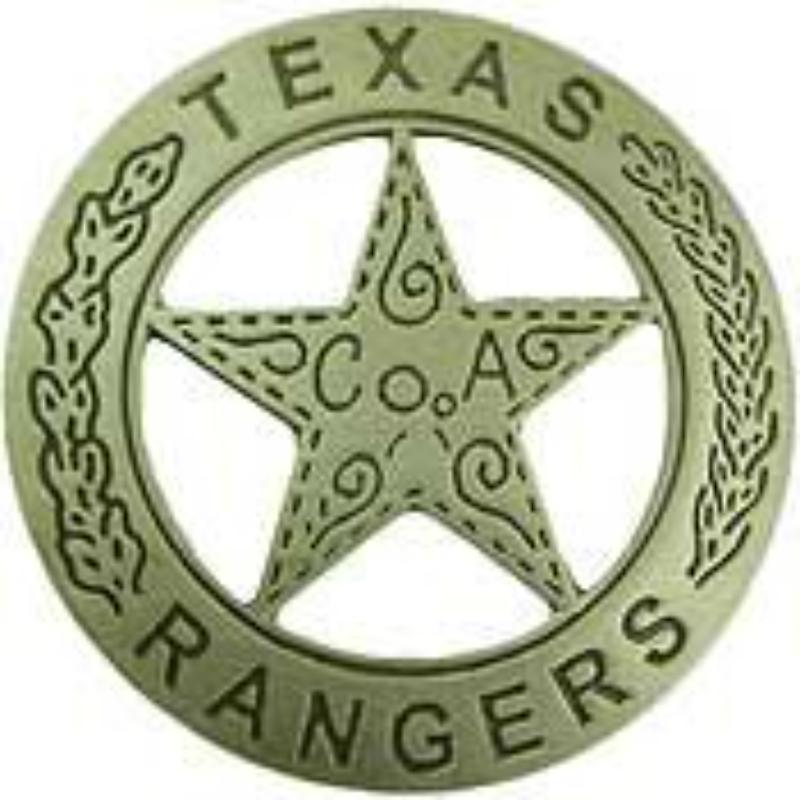 P40070 decal - Texas, Ranger - Pewter - 1.56 in.