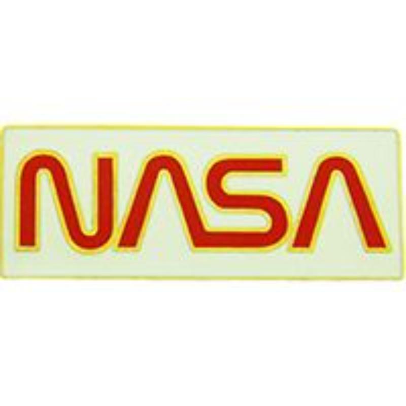 P61722 Pin - Space, Nasa Logo - White & Red - 1.25 in.
