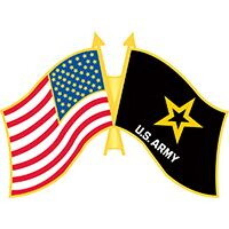 P62460 Pin - Army, Flag, USA & Army - 1.25 in.