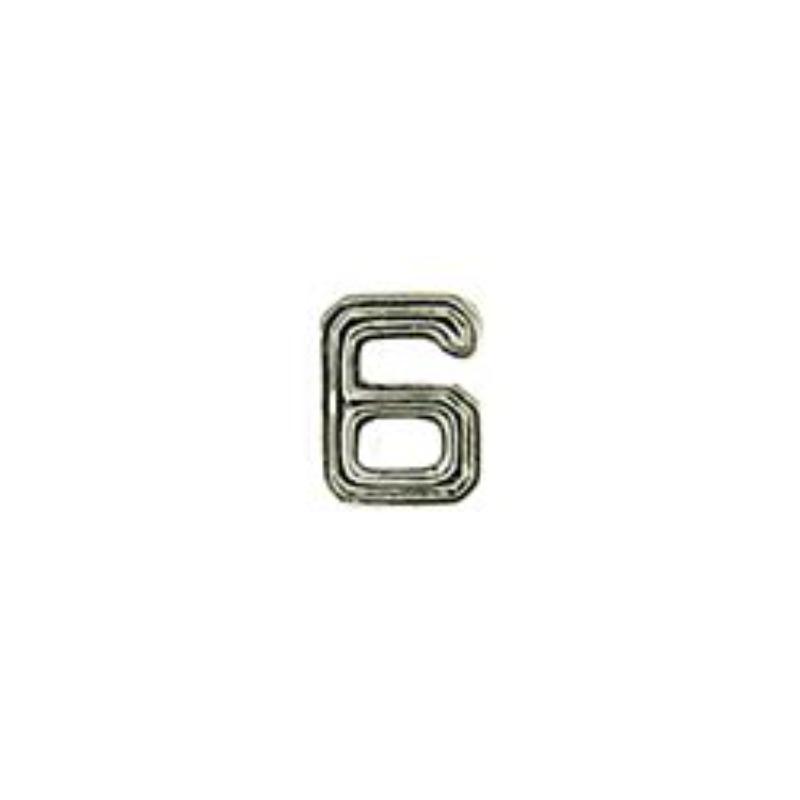 M7666 Dev - Numeral, Silver, 6 in. - 0.19 in.