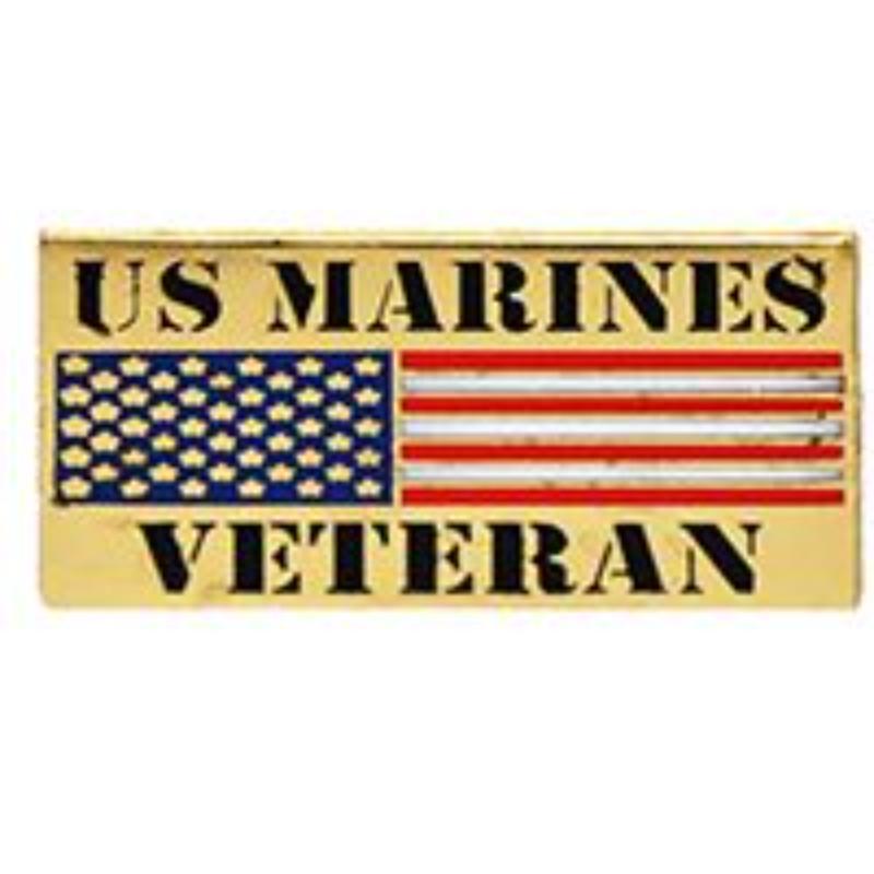 P62606 Pin - USMC Veteran USA - 1.25 in.