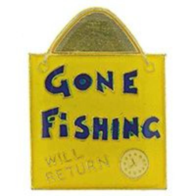 P63612 Pin - Fish, Gone - 1 in.