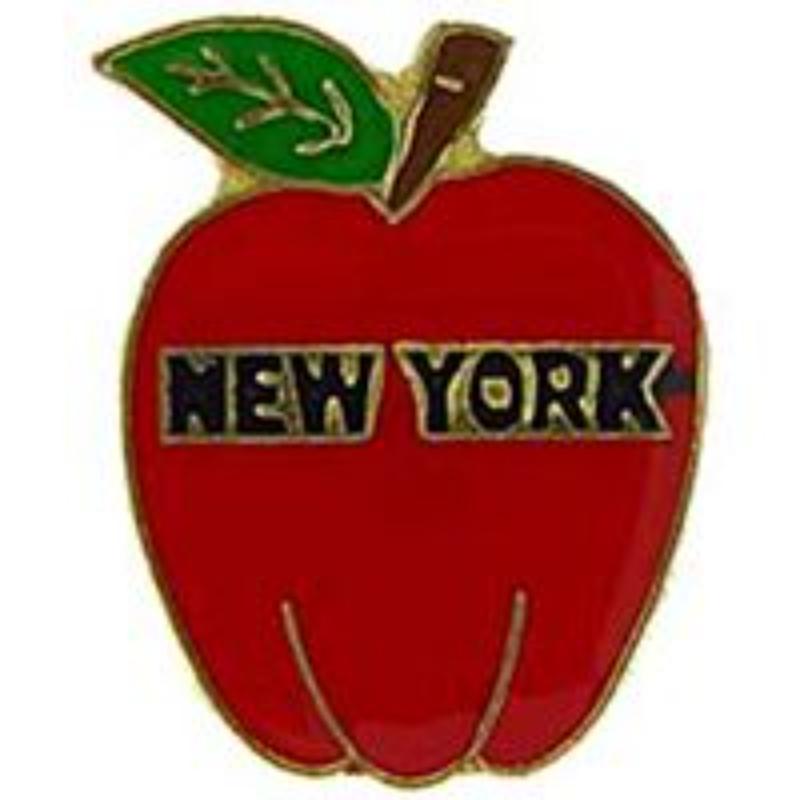 P63876 Pin - Ny, Apple with NY - 1 in.