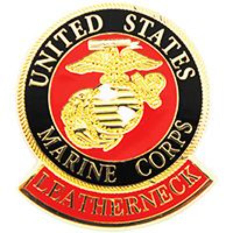 P64046 Pin - USMC Logo, Leatherneck - 1.125 in.