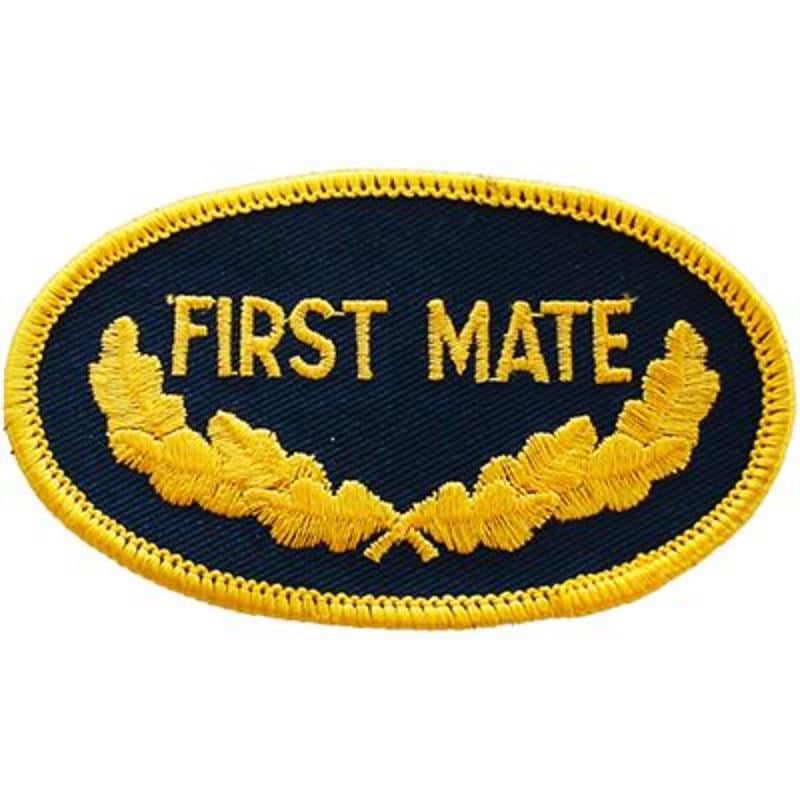 PM0242 Patch - USN, Oval, 1st Mate - 3.5 in.