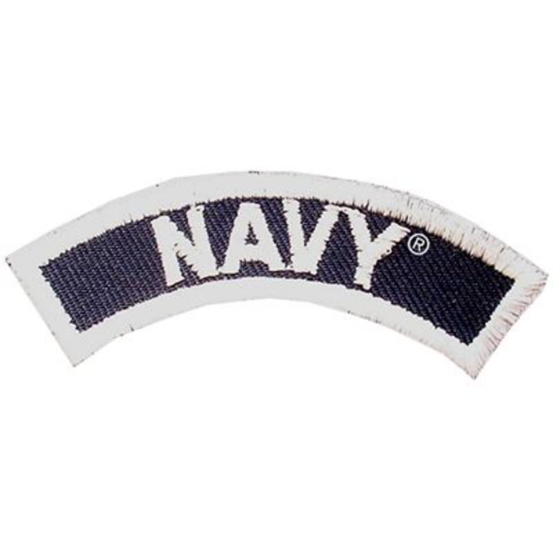 PM0399 Patch - USN, Tab, CRV - White & Black - 3.5 in.