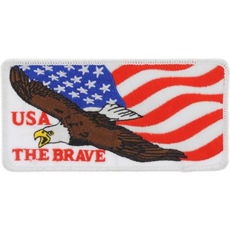 PM0496 Patch - USA, Eagle, Brave - 4.5 in.