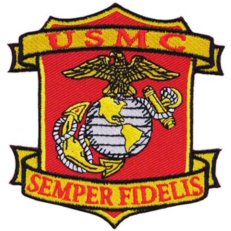 PM0563 Patch - USMC, Semper FI Shiled - 3.25 in.
