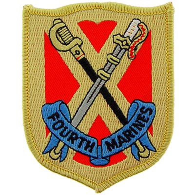 PM0571 Patch - USMC, 4Th Marine Regiment - 3.5 in.