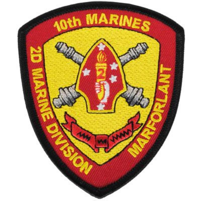 PM0576 Patch - USMC, 10Th Marine Regiment - 3.5 in.