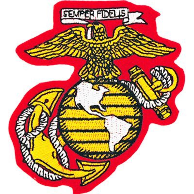 PM0608 Patch - USMC Ega 3 - Yellow & White - 3.25 in.