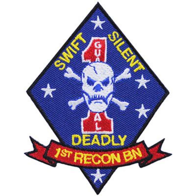 PM0618 Patch - USMC, 1st Recon BTL - 3.63 in.
